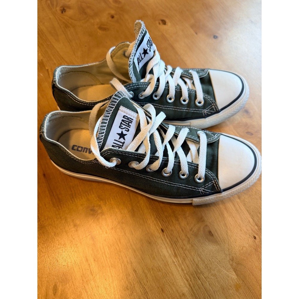 Converse Chuck Taylor All Star Low Top Olive Green Sneakers 132297F Womens 8